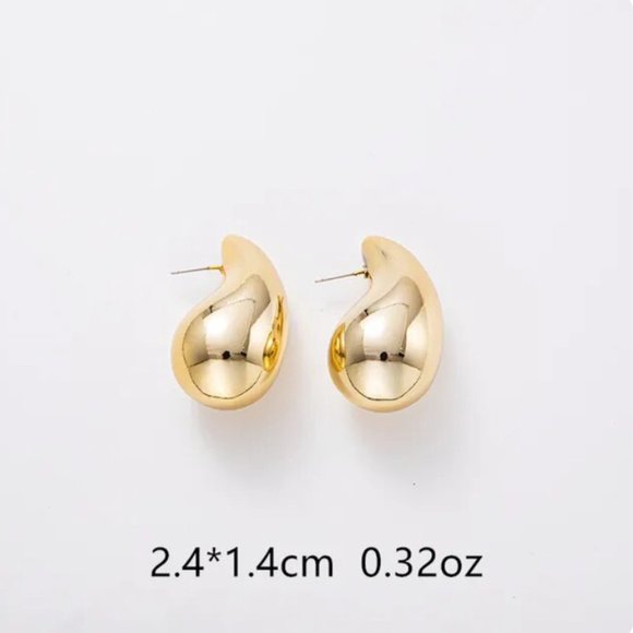 Zara gold color drop blogger favourite earring - Picture 2 of 3